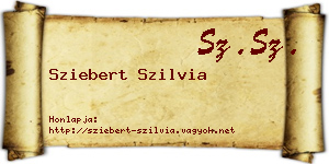Sziebert Szilvia névjegykártya