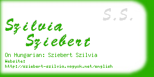 szilvia sziebert business card